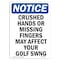 Signmission OSHA Sign, Crushed Hands Or Missing Fingers May, 10in X 7in Rigid Plastic, 7" W, 10" L, Portrait OS-NS-P-710-V-10850 - alternate 1